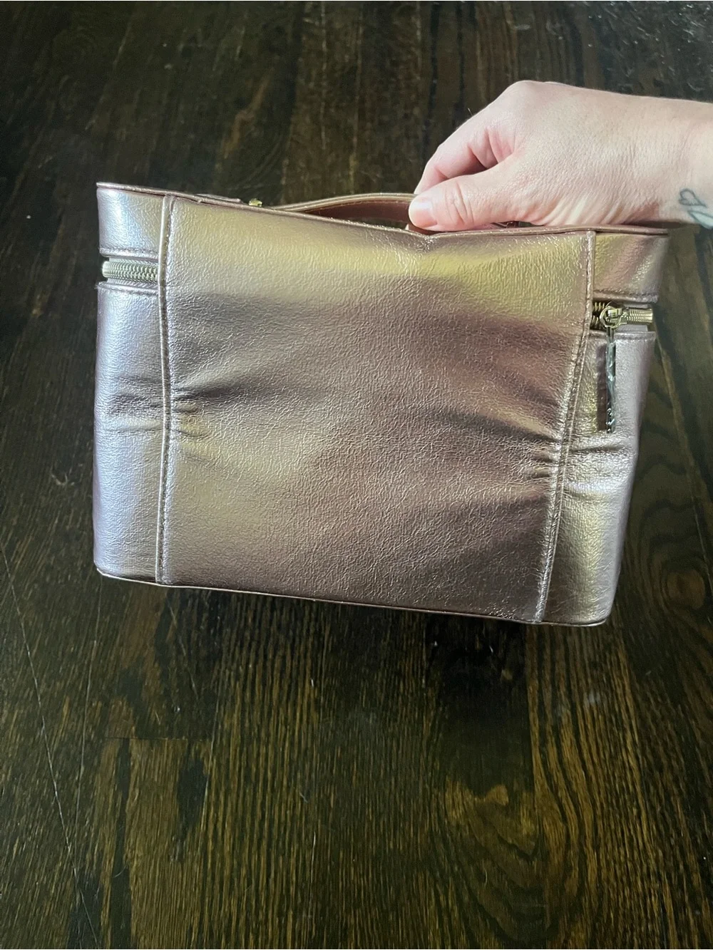 Lancôme Gold Makeup Case Cosmetic Bag